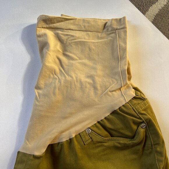 Maternity Pants Straight Legs Belly Band Dark green Pants Size 2XL - Picture 4 of 14